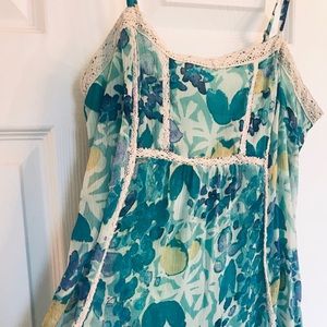 Jessica Simpson floral maxi dress long blue S